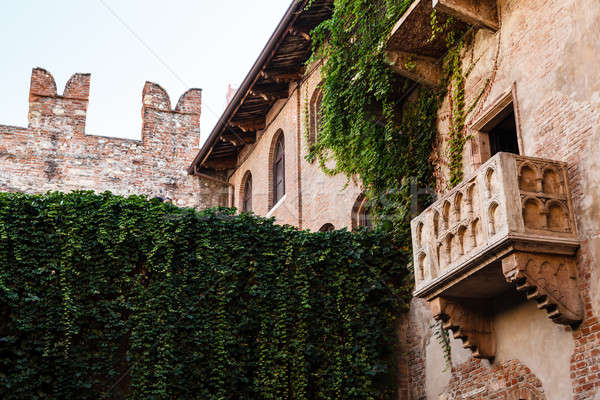 The Famous Balcony of Juliet Capulet Home in Verona, Veneto, Ita Stock photo © anshar