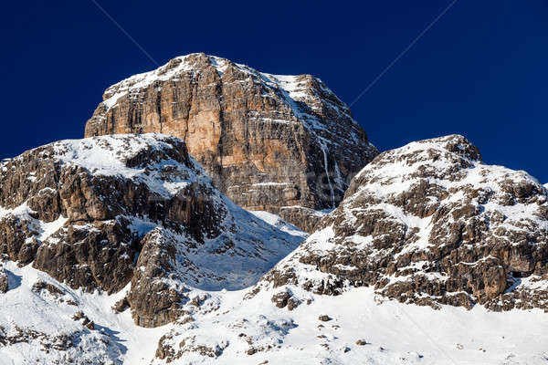 Góry narciarskie resort alpy Włochy niebo Zdjęcia stock © anshar