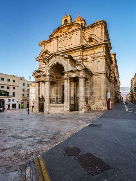 Saint Catherine of Italy Church and Jean Vallette Pjazza in the  Stock photo © anshar