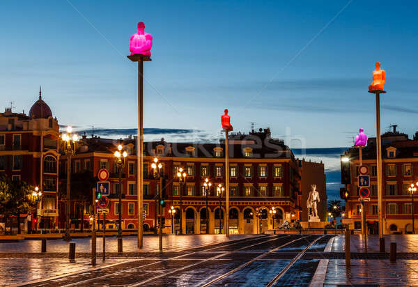 Massena Place Square in the Morning, Nice, France Stock photo © anshar