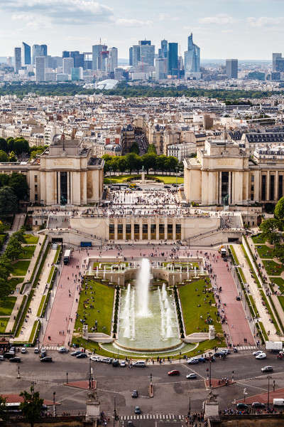 Aerial View on Trocadero and La Defense From the Eiffel Tower, P Stock photo © anshar