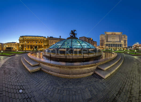 Panorama of Manege Square in the Evening, Moscow, Russia Stock photo © anshar