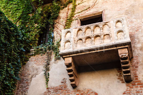 The Famous Balcony of Juliet Capulet Home in Verona, Veneto, Ita Stock photo © anshar