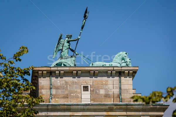 Quadriga on Top of the Brandenburger Tor (Brandenburg Gate) in B Stock photo © anshar