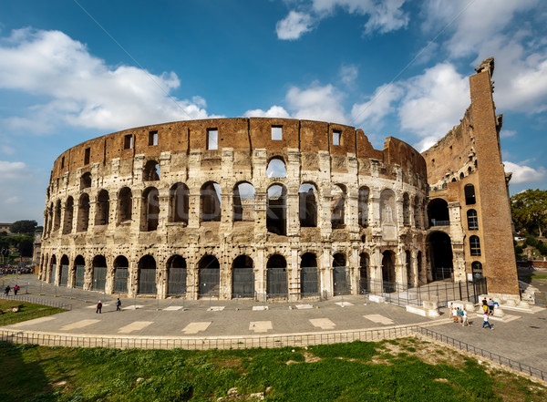 商業照片: 鬥獸場 · 羅馬 · 意大利 · 雲 · 建設 · 牆