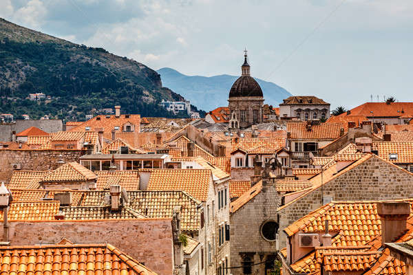 Aerial View on the Old City of Dubrovnik from the City Walls, Cr Stock photo © anshar