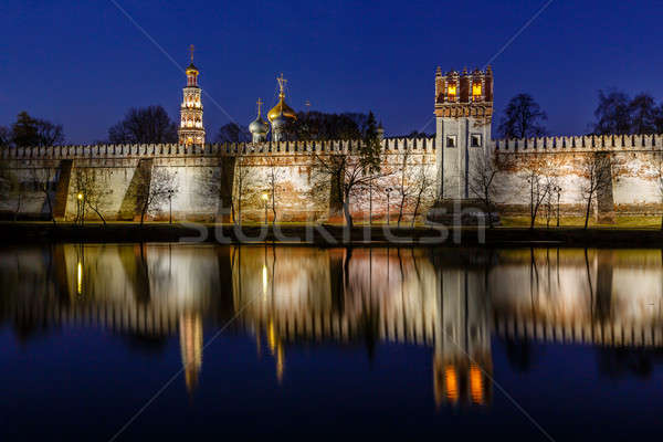 Stunning View of Novodevichy Convent in the Evening, Moscow, Rus Stock photo © anshar
