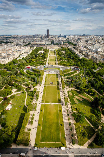 Aerial View on Champ de Mars from the Eiffel Tower, Paris, Franc Stock photo © anshar