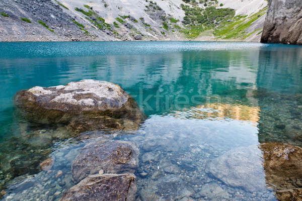Imotski Blue Lake in Limestone Crater near Split, Croatia Stock photo © anshar
