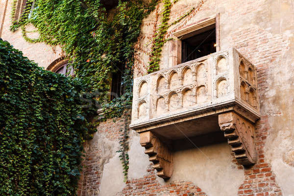 The Famous Balcony of Juliet Capulet Home in Verona, Veneto, Ita Stock photo © anshar