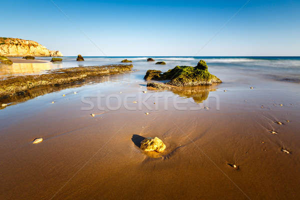 Porto De Mos Beach In Lagos Algarve Portugal Stock Photo