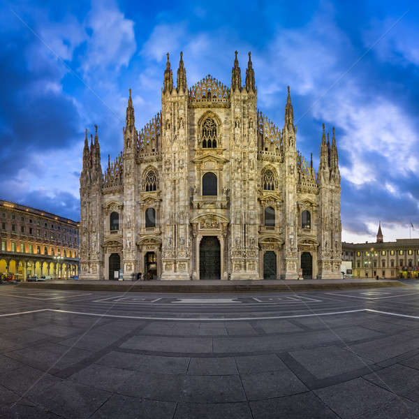 Milan katedral sabah İtalya kilise Stok fotoğraf © anshar