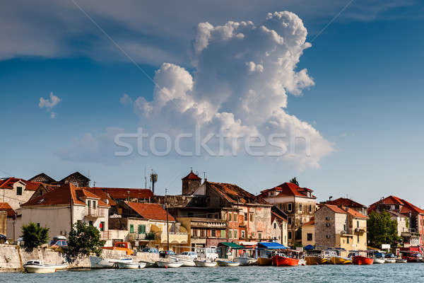 Medieval City of Omis on the River Cetina, Dalmatia, Croatia Stock photo © anshar