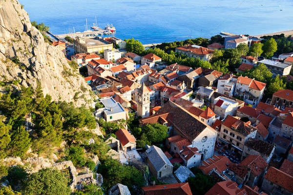 Panoramic vedere duhul sfant biserică Croatia apă Imagine de stoc © anshar