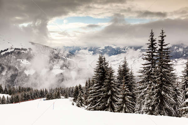 Downhill Ski Slope near Megeve in French Alps, France Stock photo © anshar