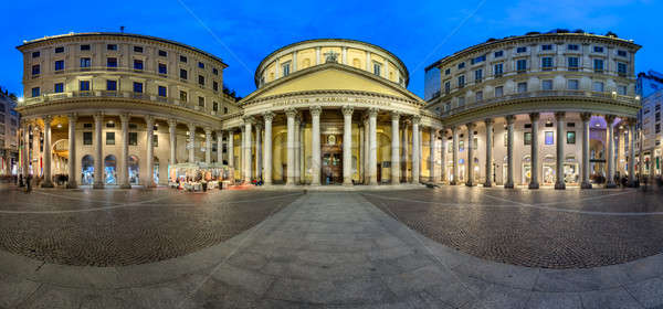 Panorama of San Carlo Square and Church of Saint Charles Borrome Stock photo © anshar
