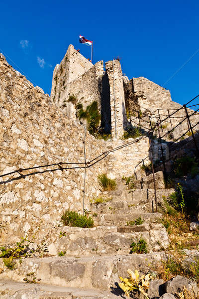 Old Pirate Castle in the Town of Omis, Croatia Stock photo © anshar