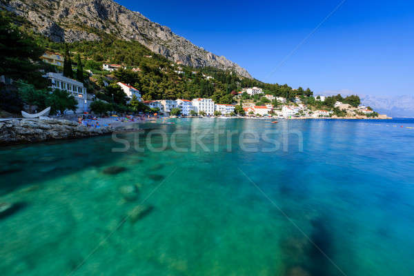 Beautiful Beach and Transparent Turquoise Adriatic Sea near Spli Stock photo © anshar