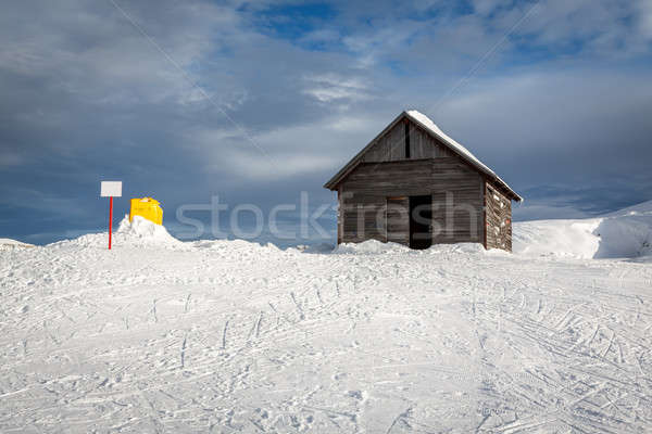 Old Barn in Madonna di Campiglio Ski Resort, Italian Alps, Italy Stock photo © anshar