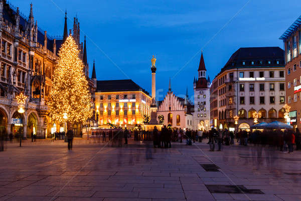 Marienplatz in the Evening, Munich, Bavaria, Germany Stock photo © anshar