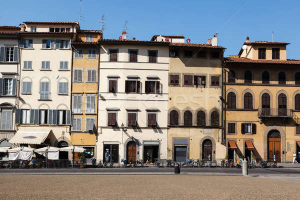 Colorful Houses Facades on Piazza dei Pitti in Florence, Italy Stock photo © anshar