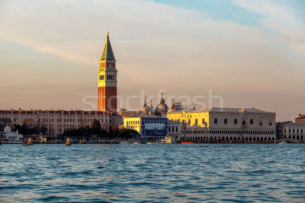 Vista palacio catedral canal Venecia Italia Foto stock © anshar