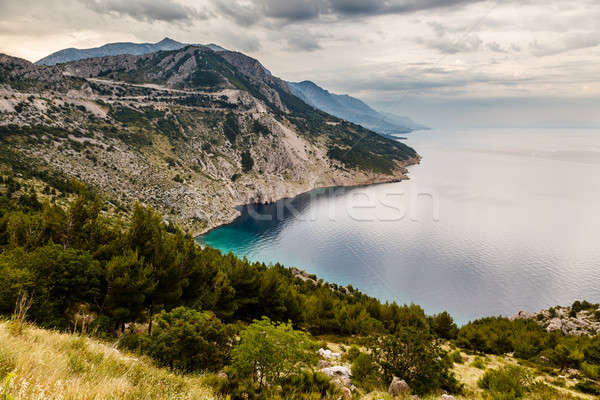 View on Makarska Riviera Coast in the Evening, Croatia Stock photo © anshar
