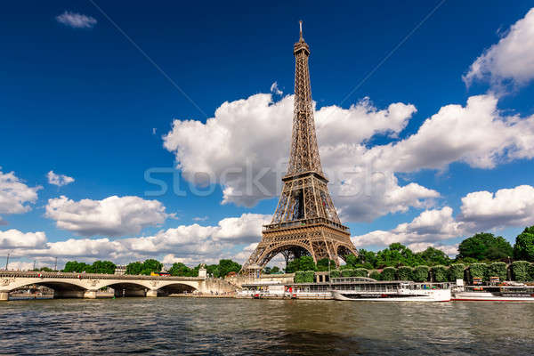 Eiffel Tower and Seine River in Paris, France Stock photo © anshar
