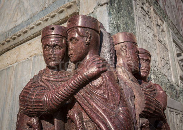 The Tetrarchs - a Porphyry Sculpture of four Roman Emperors, Sac Stock photo © anshar