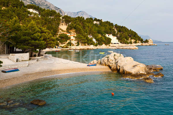 Adriatic Beach in Brela Village, Croatia Stock photo © anshar
