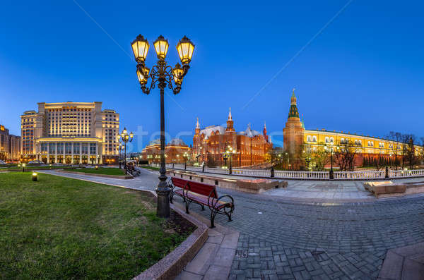 квадратный Москва Кремль вечер Россия небе Сток-фото © anshar