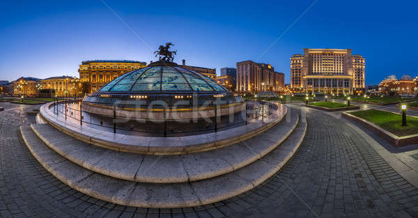 Panorama of Manege Square and Moscow Kremlin in the Evening, Mos Stock photo © anshar