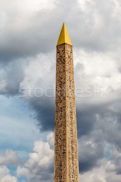 Egyptian Obelisk of Luxor Standing at the Center of the Place de Stock photo © anshar