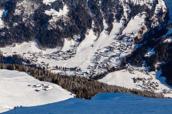Aerial View on Ski Resort Megeve in French Alps, France Stock photo © anshar