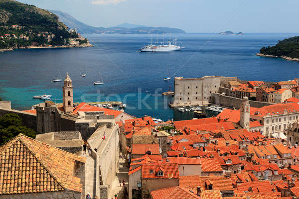 Panorama dubrovnik miasta ściany Chorwacja krajobraz Zdjęcia stock © anshar