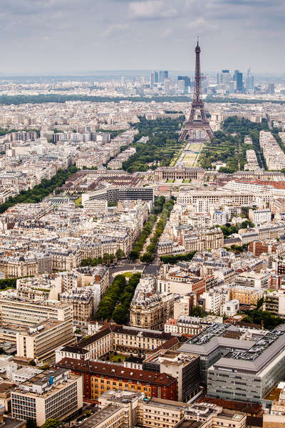 Aerial View on Champs de Mars and Eiffel Tower, Paris, France Stock photo © anshar