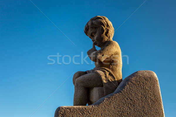 Angel Boy Statue near the Notre-Dame de la Garde in Marseilles,  Stock photo © anshar