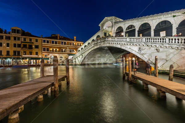 Brug kanaal avond Venetië Italië home Stockfoto © anshar