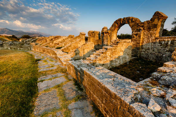 Roman Ampitheater Ruins in the Ancient Town of Salona near Split Stock photo © anshar