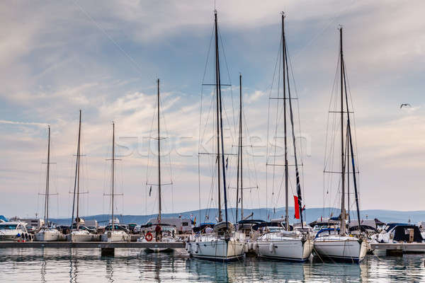 Nautical Yachts in Marina of Baska Voda, Dalmatia, Croatia Stock photo © anshar