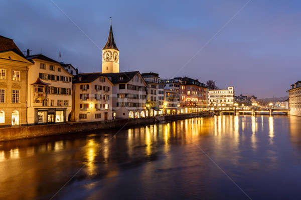 Saint église maisons rivière interdire [[stock_photo]] © anshar