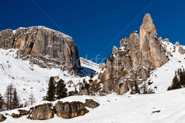 Rocky Mountains on the Ski Resort of Arabba, Dolomites Alps, Ita Stock photo © anshar