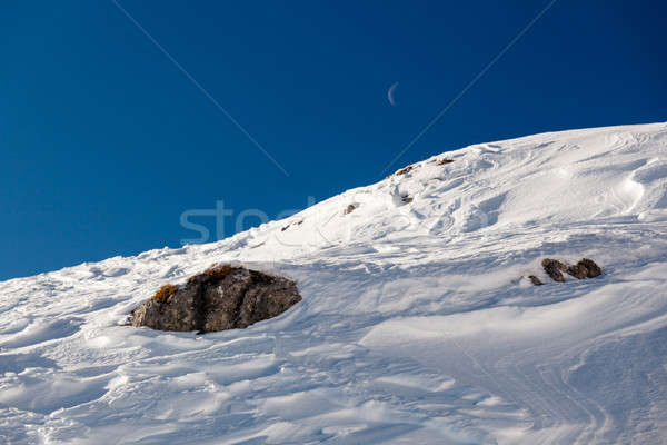 Snow on Peak Vallon at Ski Resort of Corvara, Alta Badia, Dolomi Stock photo © anshar