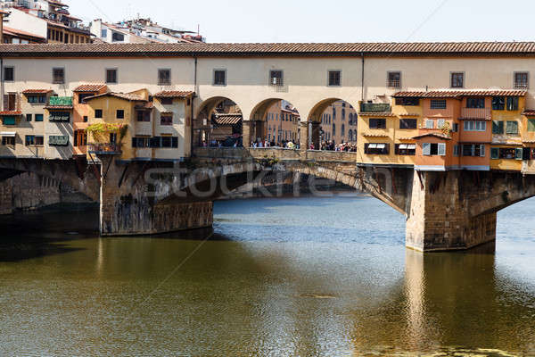 Híd folyó Florence reggel Olaszország égbolt Stock fotó © anshar