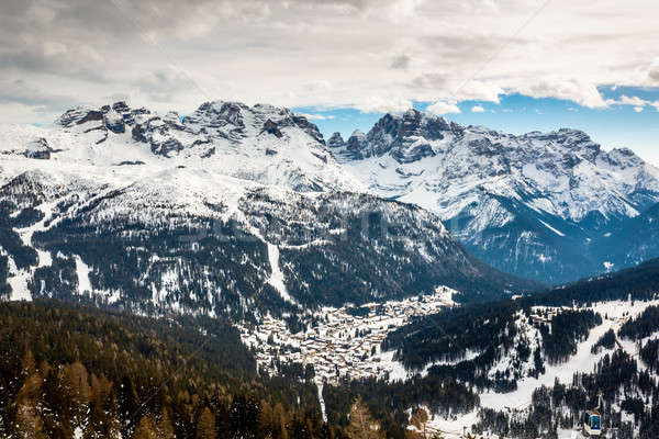 Aerial View on Ski Resort of Madonna di Campiglio, Italian Alps, Stock photo © anshar