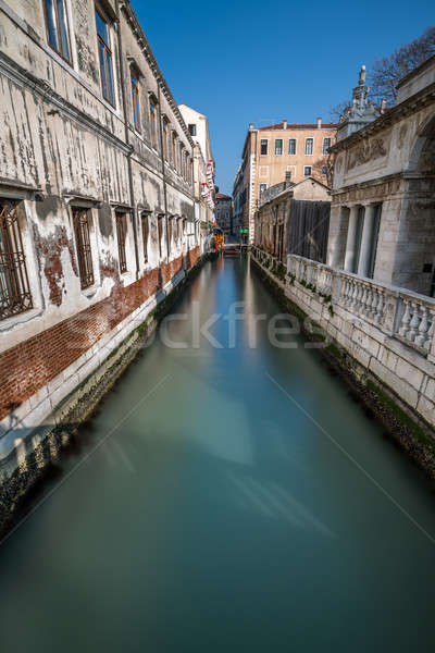 Narrow Canal Among Old Colorful Brick Houses in Venice, Italy Stock photo © anshar