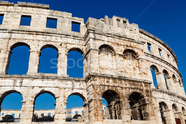Antigo romano anfiteatro Croácia céu parede Foto stock © anshar