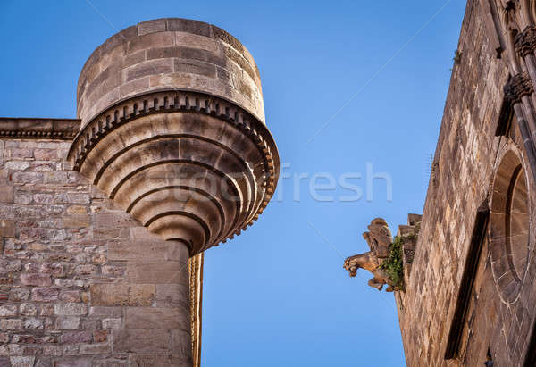 Details View of Reial Major Palace in Barcelona, Catalonia, Spai Stock photo © anshar