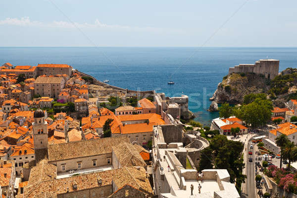 Panorama dubrovnik miasta ściany Chorwacja krajobraz Zdjęcia stock © anshar