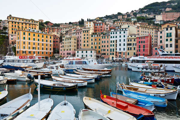 Stockfoto: Veel · boten · jachthaven · Italië · water · huis